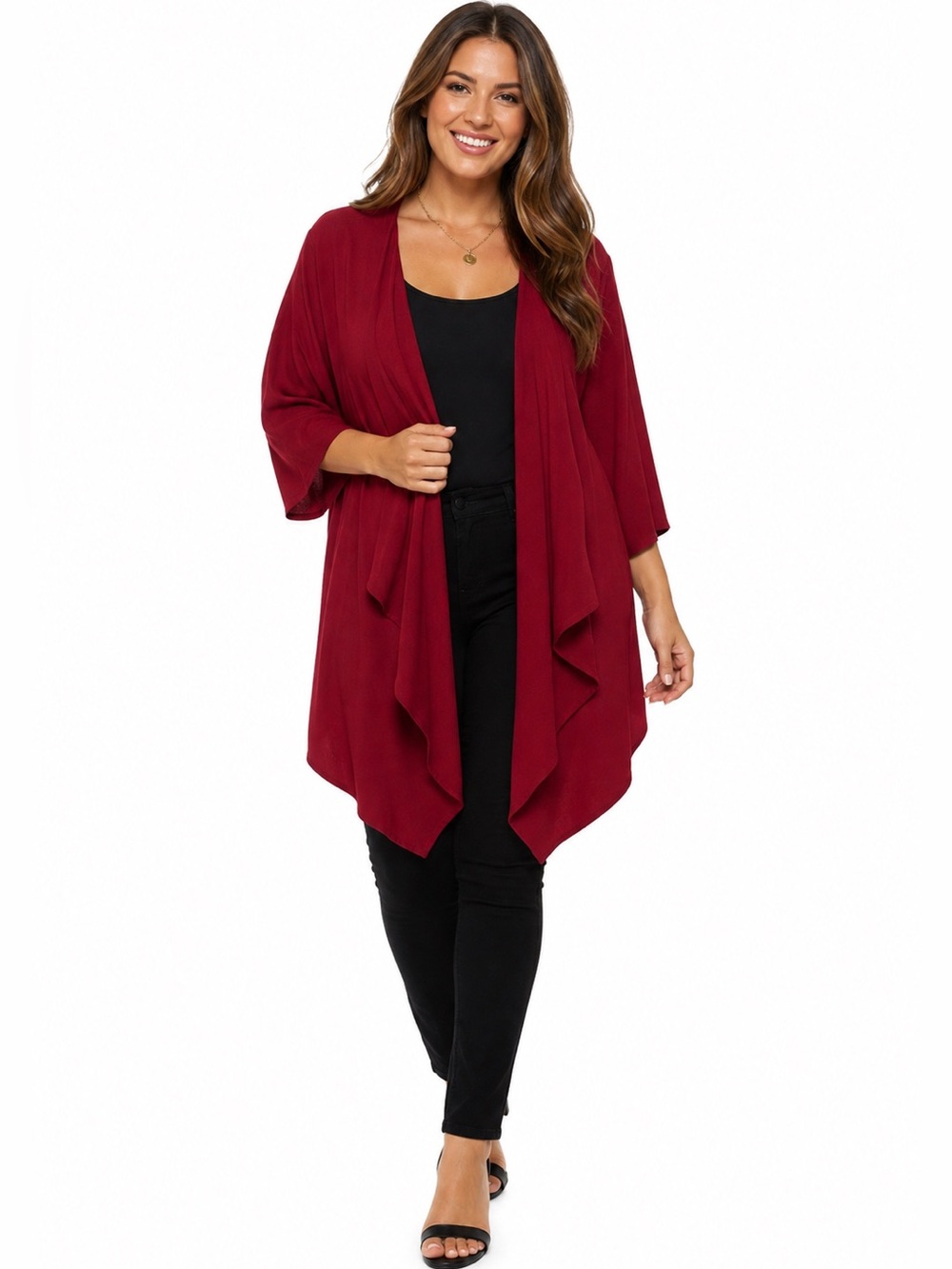 LuLaRoe Deep Red Open Cardigan